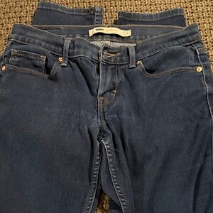 Women's Dark Wash Skinny Jeans - Stretch Slim Fit